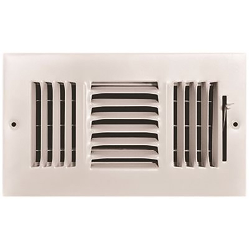 12" x 12" White 3-Way Wall/Ceiling Register