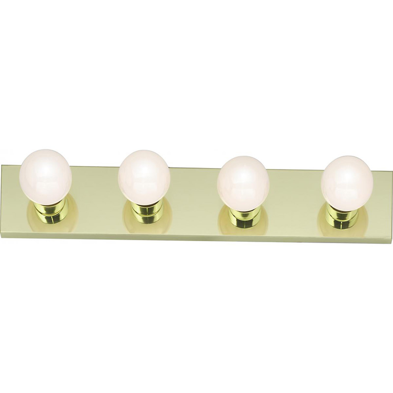24" 4 Bulb Vanity Fixture - Polished Brass