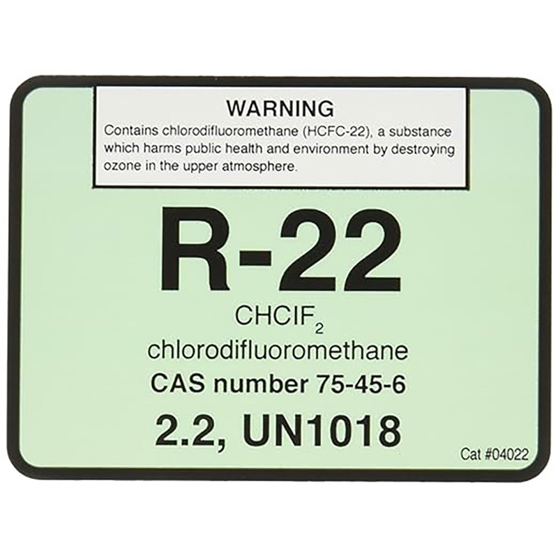 R22 Freon Refrigerant Labels - 10/pack
