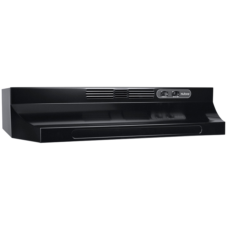 24" Broan Ductless Under Cabinet Range Hood with Light - Black