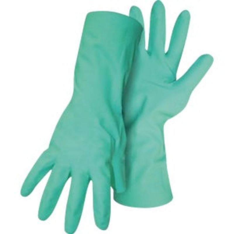 Small 13" Nitrile Chemical Resistant Rubber Gloves - 2/pack
