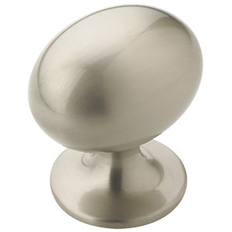 1-1/4" Cabinet Knob Egg Shape Sn