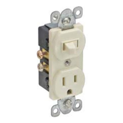 Receptacle & Switch Combo Ivory