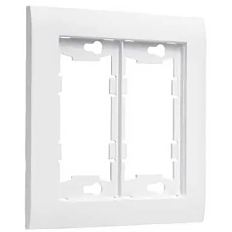 Wallplate Frame 2G Wh 3/Pk