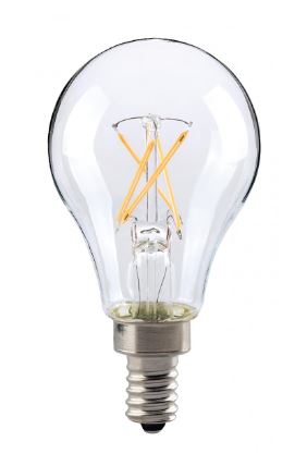 Clear Bulb 130 Volt Candelabra