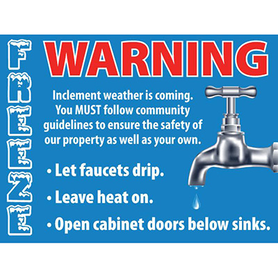 Freeze Warning Sign