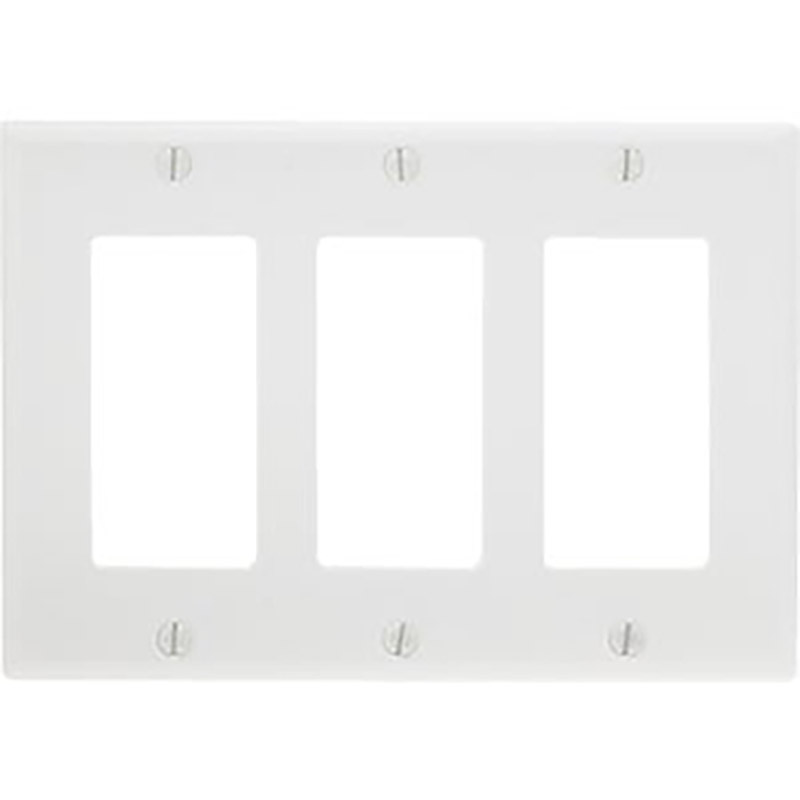 Triple Decorative Wall Plate Wht