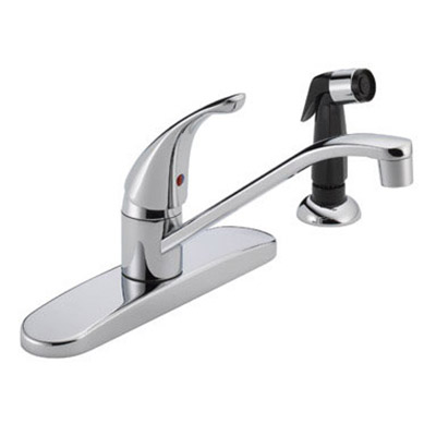 Delta 1Hdl Kitch Faucet W/Spr Ch