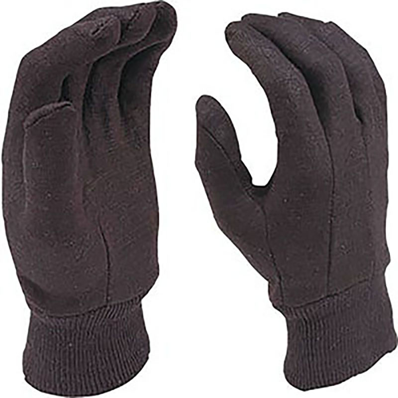 Brown Cotton Jersey Gloves
