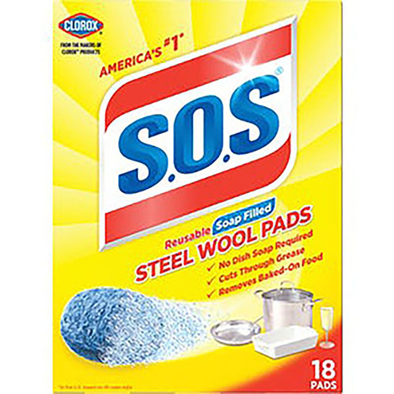 S.O.S. Steel Wool Soap Pads Pack18
