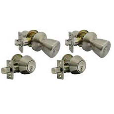 Entry/Deadbolt Combo 4Pk Sn