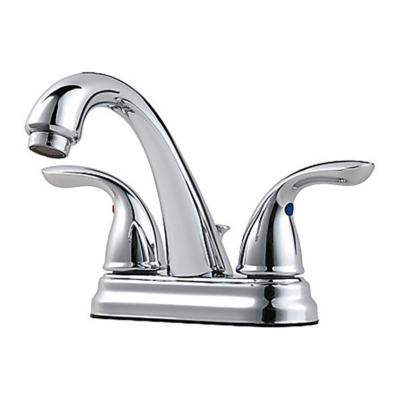 Pfister Two Handle Bathroom Faucet - Chrome - Push & Seal Drain