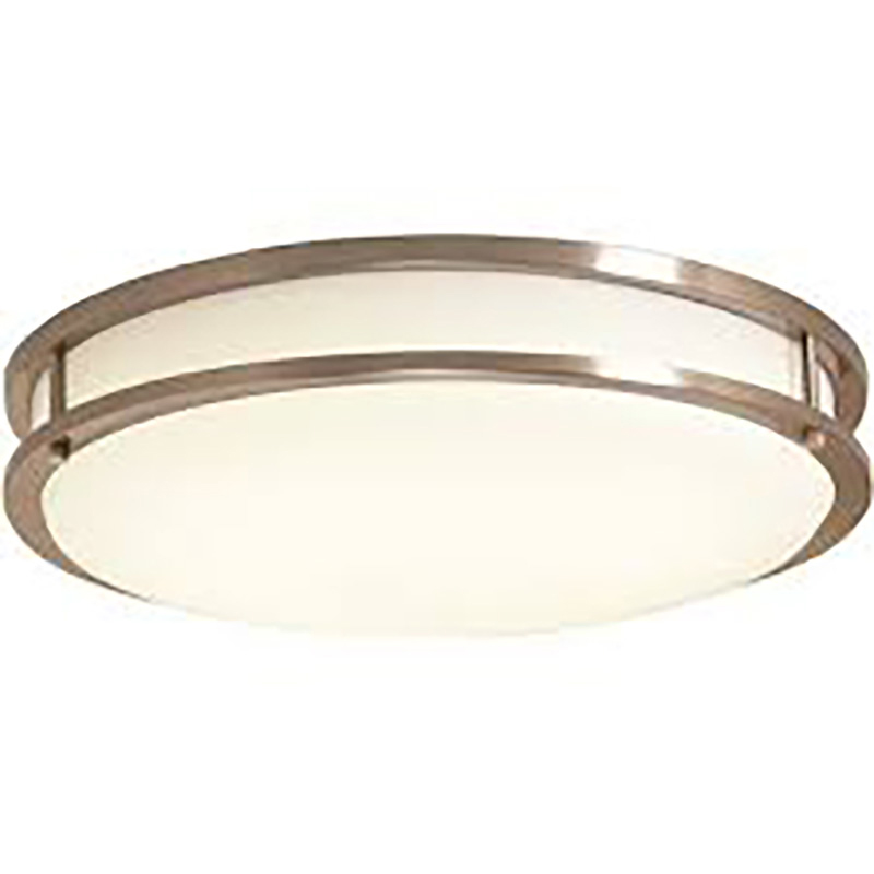 12" LED 17W Selectable Ringed Ceiling Fixture - Satin Nickel