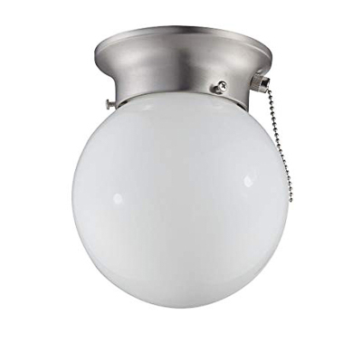 Ball Flush Mount Fixture - Satin Nickel