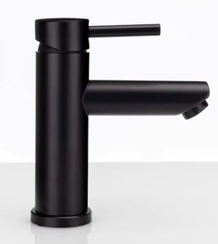 Single Handle Bathroom Basin Faucet - Matte Black - Without Pop-Up