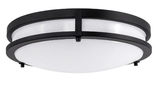 Glamour LED Flush Mount Fixture - Matte Black