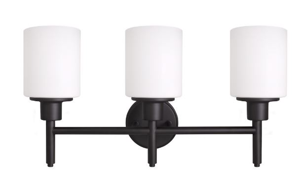 Aubrey Vanity Fixture - 3 Light - Matte Black