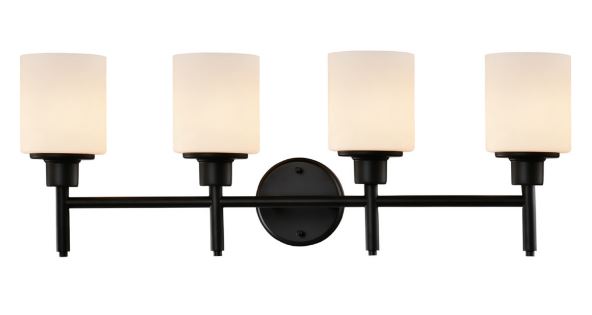 Aubrey Vanity Fixture - 4 Light - Matte Black