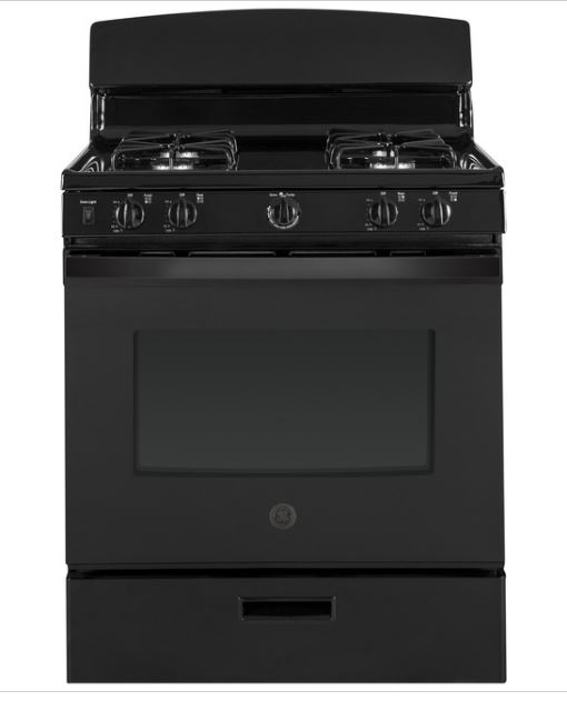 GE 30" Free Standing Gas Range - Black