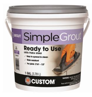 Pre-Mixed Adhesive and Grout - White - Gallon