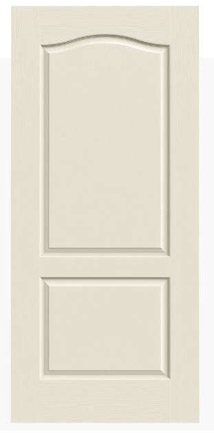 Primed 2 Panel Arched Top Camden Interior Door Slab -  32" x 80"