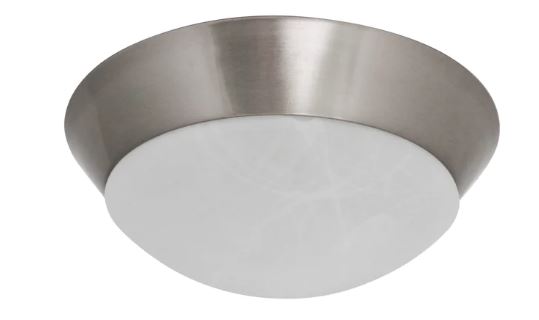 Ceiling Fixture Twist-On 12" Satin Nickel