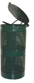 Dogipot Trash Receptacle with Lid - Aluminum