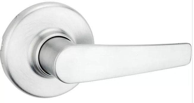 Kwikset Delta Passage Lever - Satin Nickel