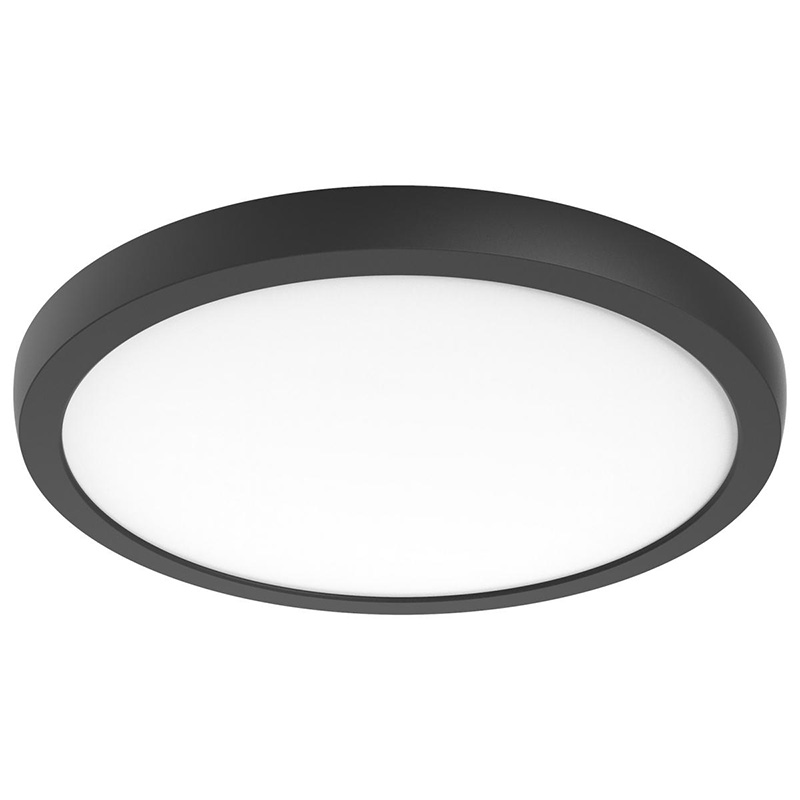 12" LED 19.5W Flush Mount Puck Fixture - Matte Black