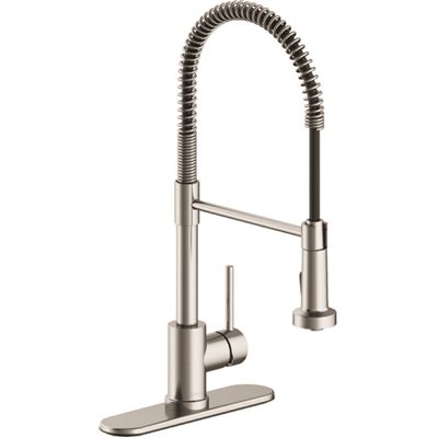 SPRING NECK KITCHEN FAUCET BRUSHED NICKEL