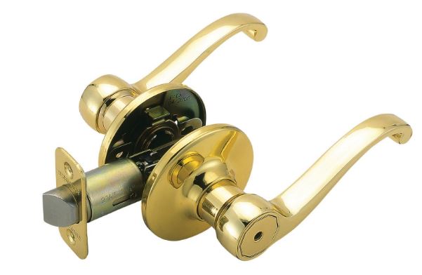 Economy Privacy Lever - Polished Brass