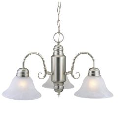 Millbridge 3 Light Chandelier - Satin Nickel