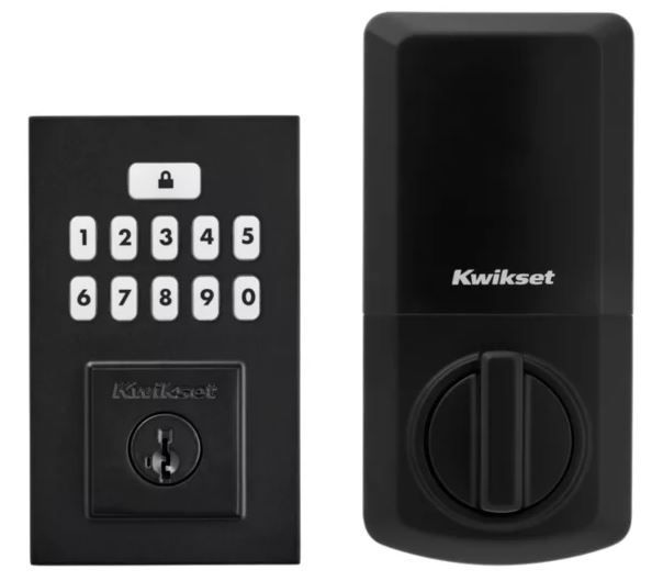 Kwikset 260 SmartCode Electronic Deadbolt - SmartKey - Matte Black