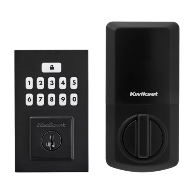 Kwikset 9260CNT SmartCode 260 Electronic Deadbolt - SmartKey - Matte Black