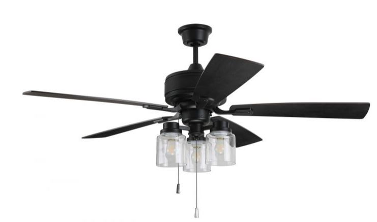 Kate 52" LED Indoor Ceiling Fan - Flat Black