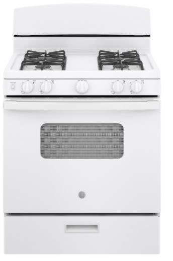 GE 30" Free Standing Gas Range - White