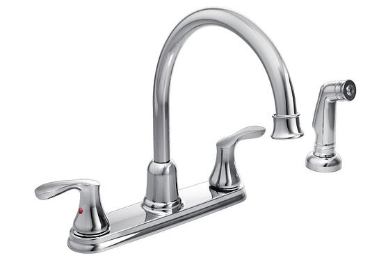 CFG Cornerstone Two Handle Kitchen Faucet - Chrome - With Spray