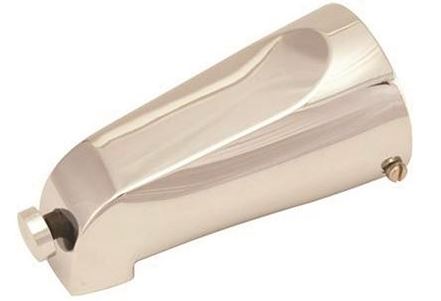 Tub Spout for 1/2" (5/8" OD) Copper Pipe - Satin Nickel With Diverter