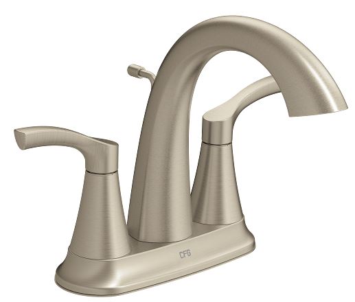 CFG Ash Two Handle Bathroom Faucet - Satin Nickel - With Pop-Up