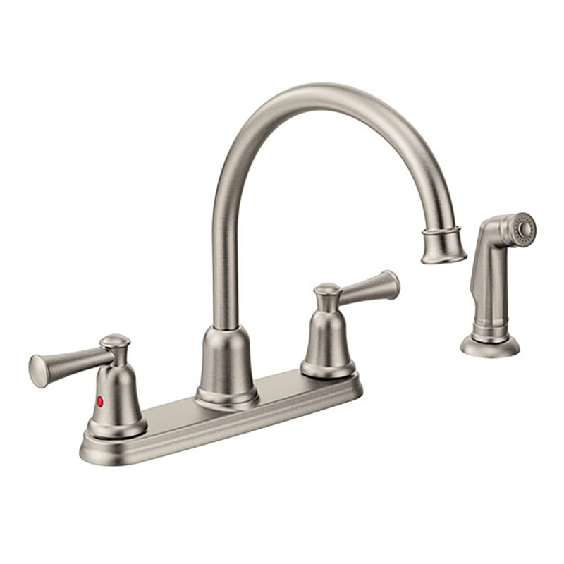 CFG Capstone Two Handle Kitchen Faucet - Stainless Steel - With Spray