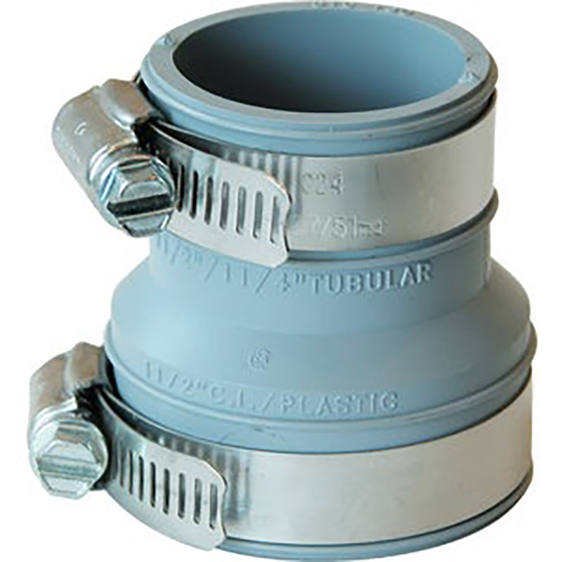 2" x 1-1/2" Flexible Fernco Drain and Trap Connector