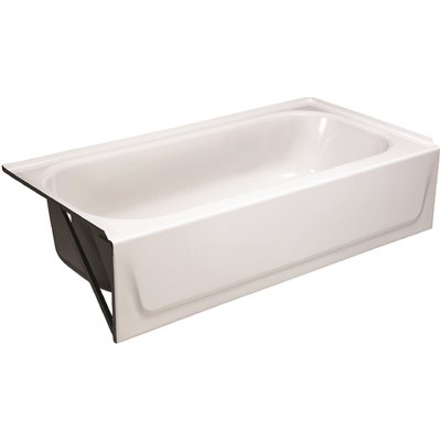 Porcelain Bathtub - Left Drain - White