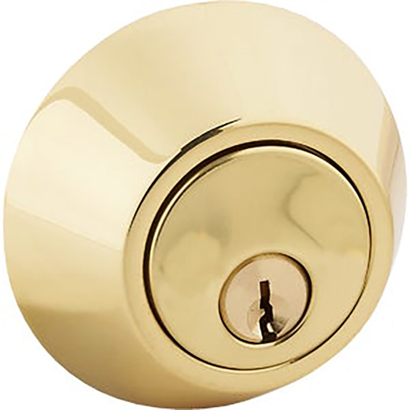 Economy Single Cylinder Deadbolt - Polished Brass
