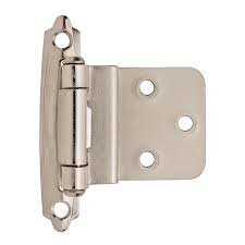 3/8" Inset Cabinet Door Hinge - Satin Nickel