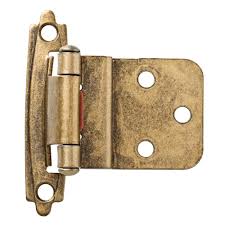 3/8" Inset Cabinet Door Hinge - Antique Brass