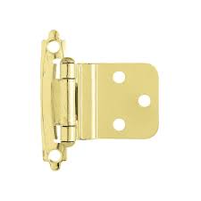 3/8" Inset Cabinet Door Hinge - Polished Brass