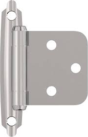 Flush Cabinet Door Hinge - Chrome