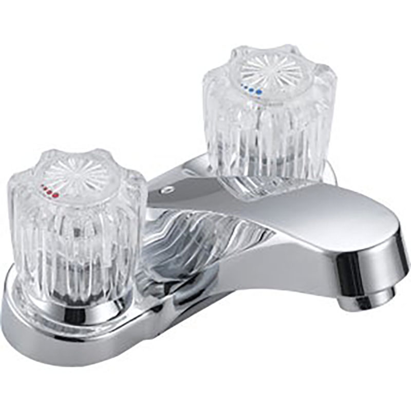 Two Handle Bathroom Faucet - Chrome - Without Pop-Up