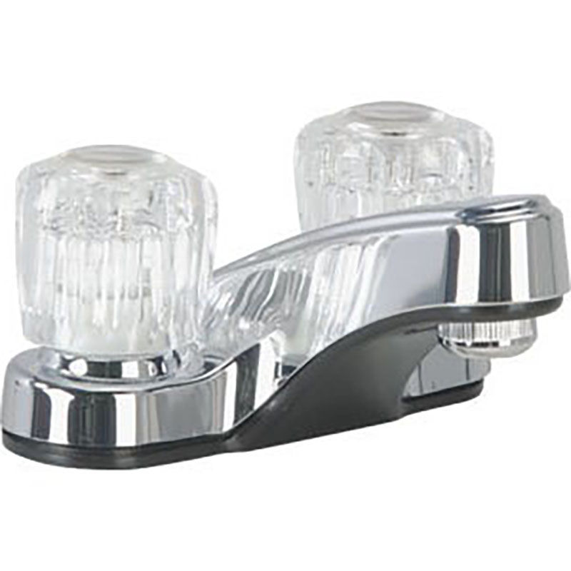 Two Handle Bathroom Faucet - Chrome - Without Pop-Up