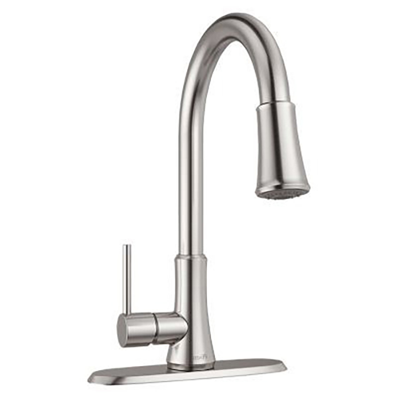 Pfister Single Handle Kitchen Faucet with Pull Down Sprayer - Stainless Steel
